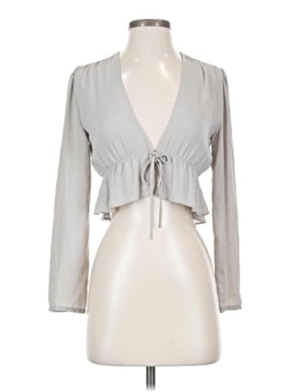 Aritzia Sunday Best Light Blue Tie-Front Crop Top. Never worn. Size S